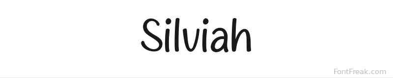 Silviah font preview