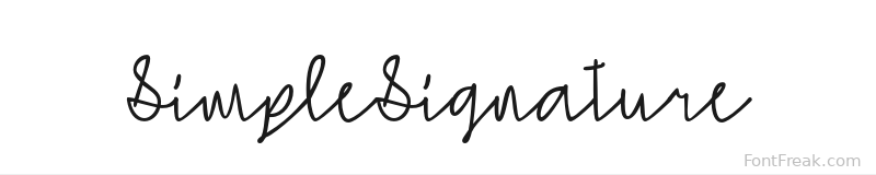 SimpleSignature font preview