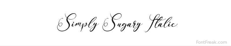 Simply Sugary Italic font preview