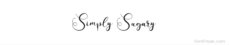 Simply Sugary font preview