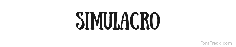 Simulacro font preview