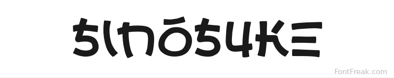Sinosuke font preview