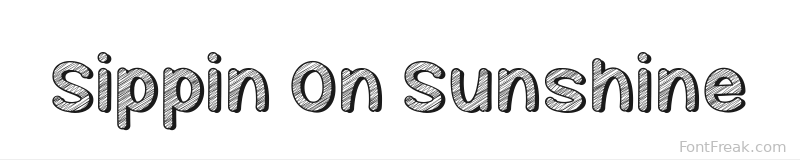 Sippin On Sunshine font preview