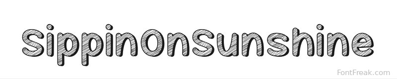 SippinOnSunshine font preview