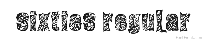 Sixties Regular font preview