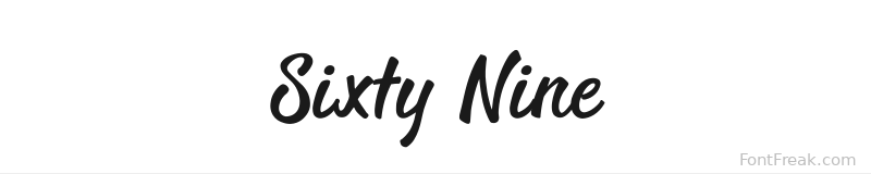Sixty Nine font preview