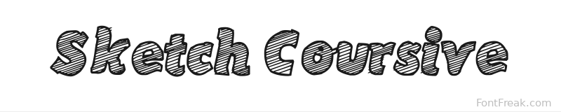 Sketch Coursive font preview