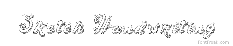 Sketch Handwriting font preview