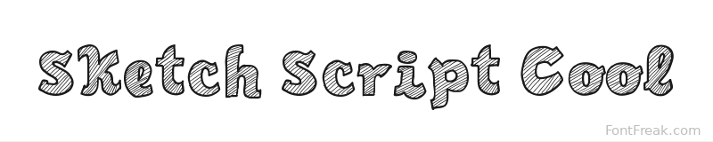 Sketch Script Cool font preview
