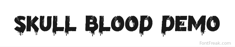 Skull Blood Demo font preview