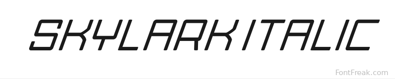 Skylark Italic font preview