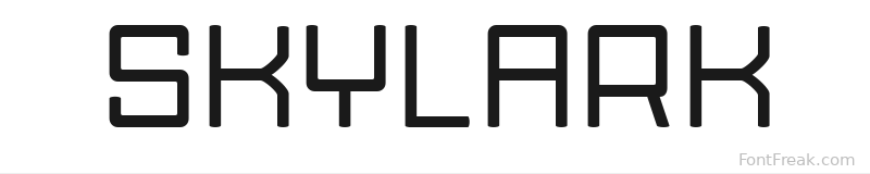 Skylark font preview