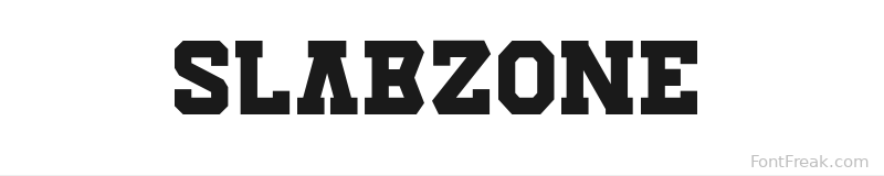 Slabzone font preview