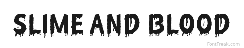 Slime and Blood font preview