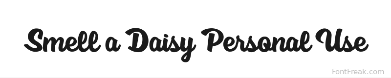 Smell a Daisy Personal Use font preview
