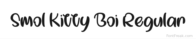 Smol Kitty Boi Regular font preview