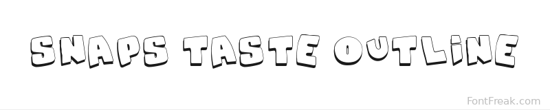 Snaps Taste Outline font preview