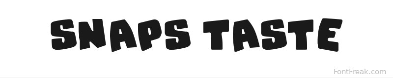 Snaps Taste font preview