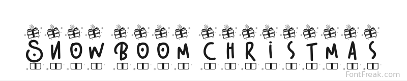 Snow Boom Christmas font preview