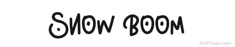 Snow Boom font preview