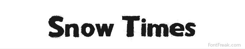 Snow Times font preview