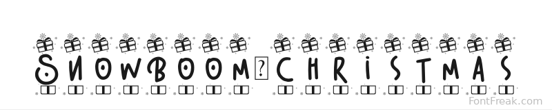 SnowBoom-Christmas font preview