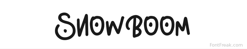 SnowBoom font preview