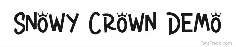 Snowy Crown Demo font preview