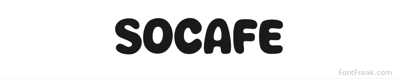 Socafe font preview