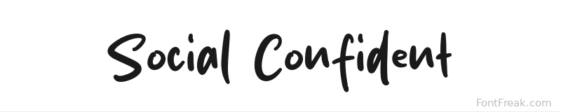 Social Confident font preview