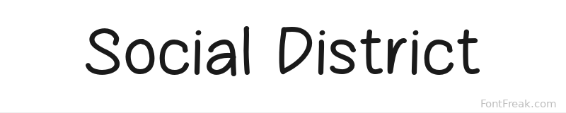 Social District font preview