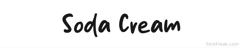 Soda Cream font preview