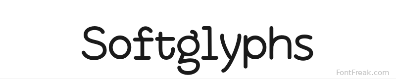 Softglyphs font preview