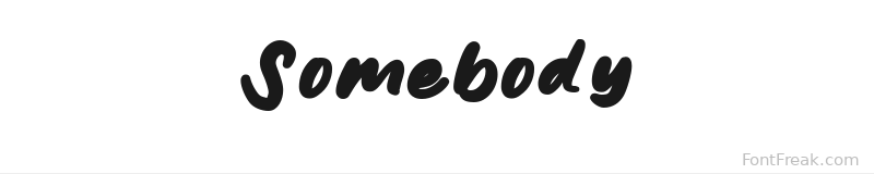 Somebody font preview