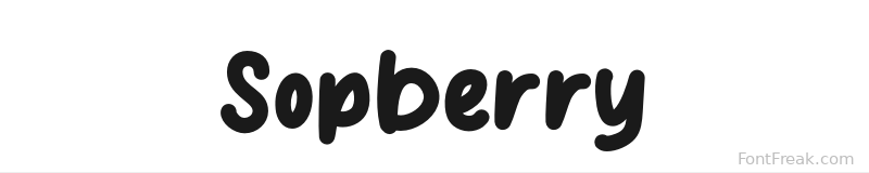 Sopberry font preview