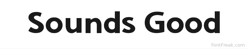 Sounds Good font preview