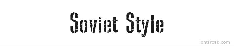 Soviet Style font preview