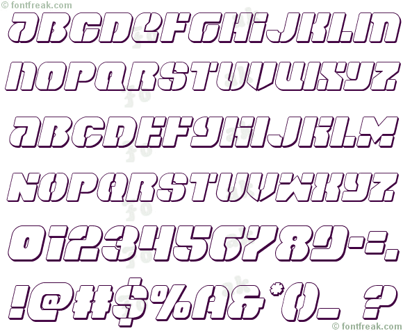 Space Cruiser 3D Italic