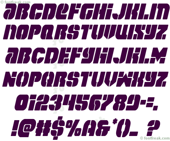 Space Cruiser Condensed Italic