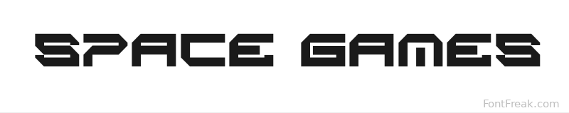Space Games font preview