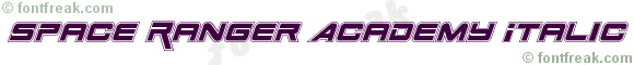 Space Ranger Academy Italic