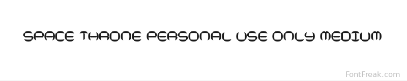 Space Throne PERSONAL USE ONLY Medium font preview