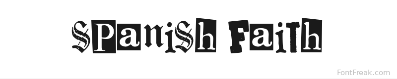 Spanish Faith font preview
