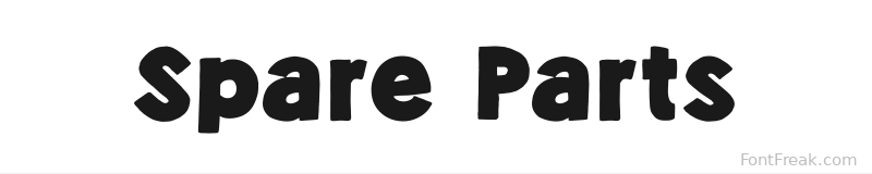 Spare Parts font preview