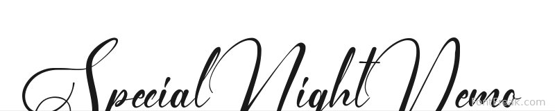 Special Night Demo font preview