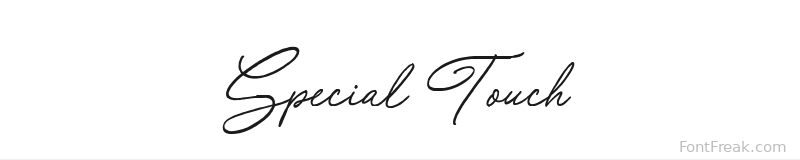 Special Touch font preview