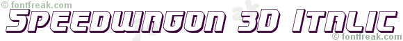 Speedwagon 3D Italic