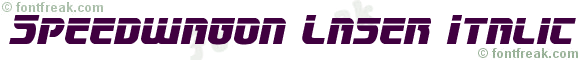 Speedwagon Laser Italic