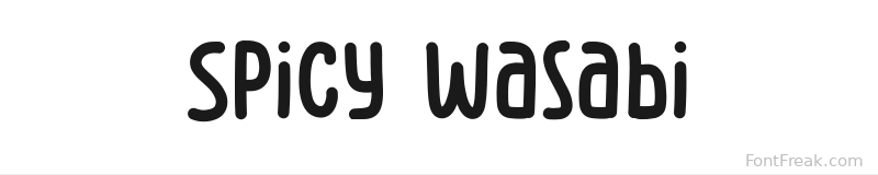 Spicy Wasabi font preview