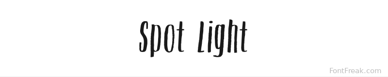 Spot Light font preview